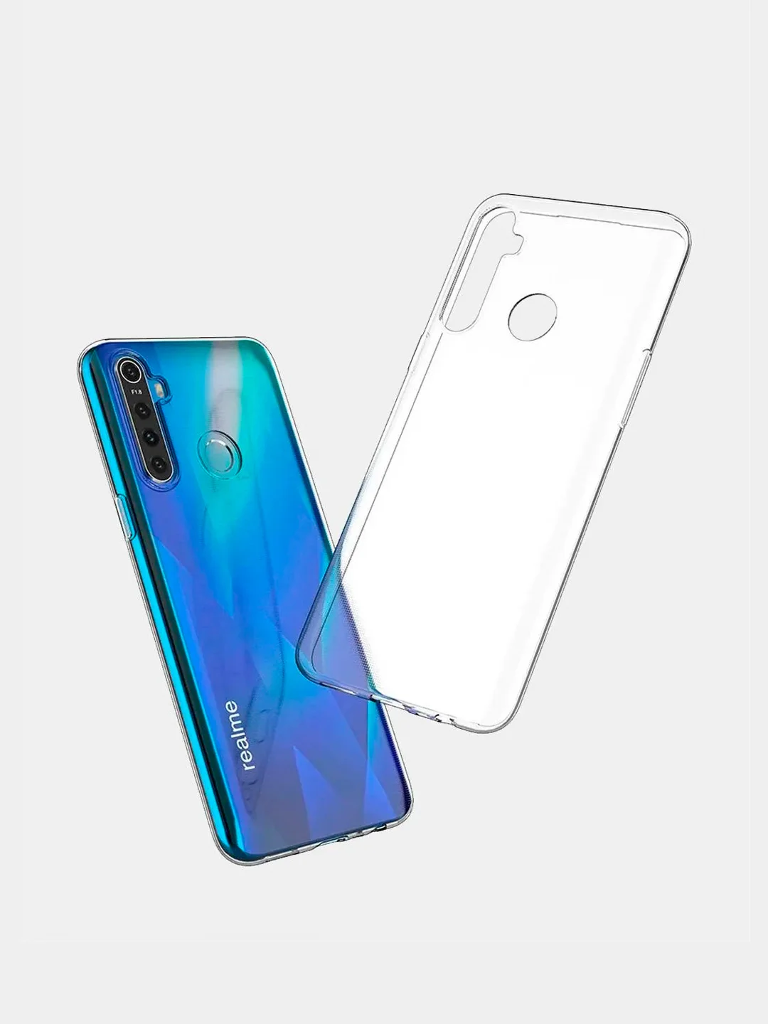 Чехол силиконовый для Oppo Realme 5 / 6 / 6i / 7 / 7 Pro / C2/ C3, прозрачный 1.0