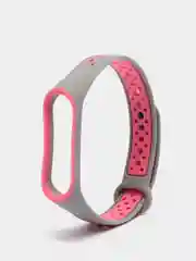 Белый силиконовый ремешок Xiaomi 3/4 спортивный двухцветный