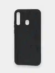 Черный samsung Galaxy A60, Самсунг Галакси А60, чехол силиконовый под кожу "полигоны"
