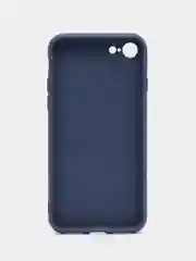 Темно-синий чехол силиконовый для iPhone 7, 8 SE 2020, 11, 12, 13, Pro, Max, mini, защита камеры