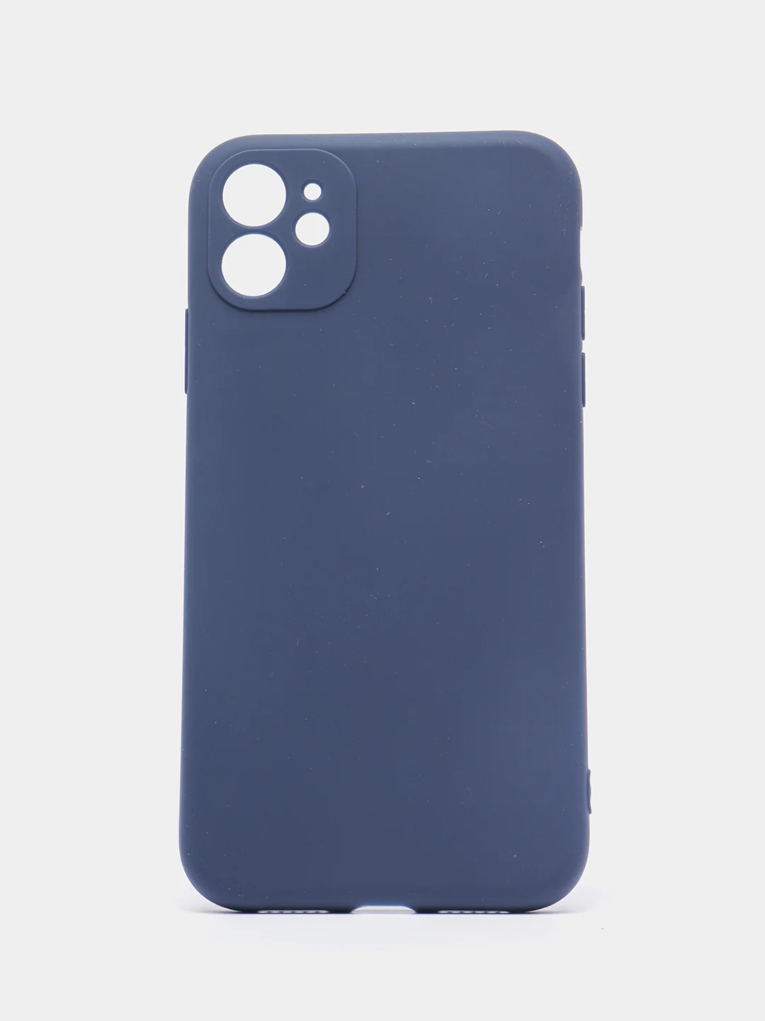 Темно-синий чехол силиконовый для iPhone 7, 8 SE 2020, 11, 12, 13, Pro, Max, mini, защита камеры