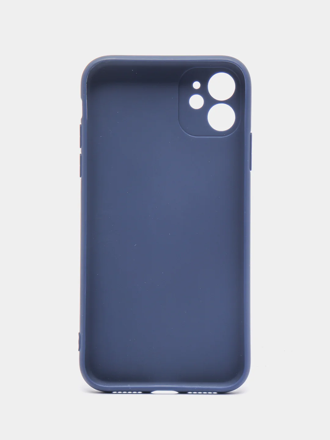 Темно-синий чехол силиконовый для iPhone 7, 8 SE 2020, 11, 12, 13, Pro, Max, mini, защита камеры