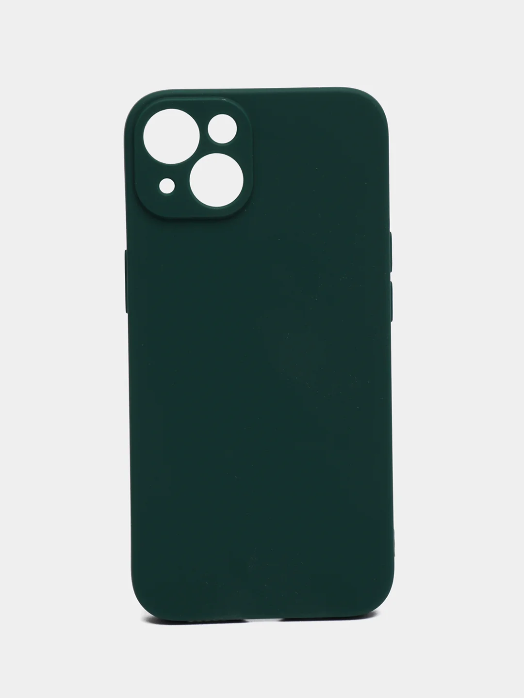 Тёмно-зелёный чехол силиконовый для iPhone 7, 8 SE 2020, 11, 12, 13, Pro, Max, mini, защита камеры