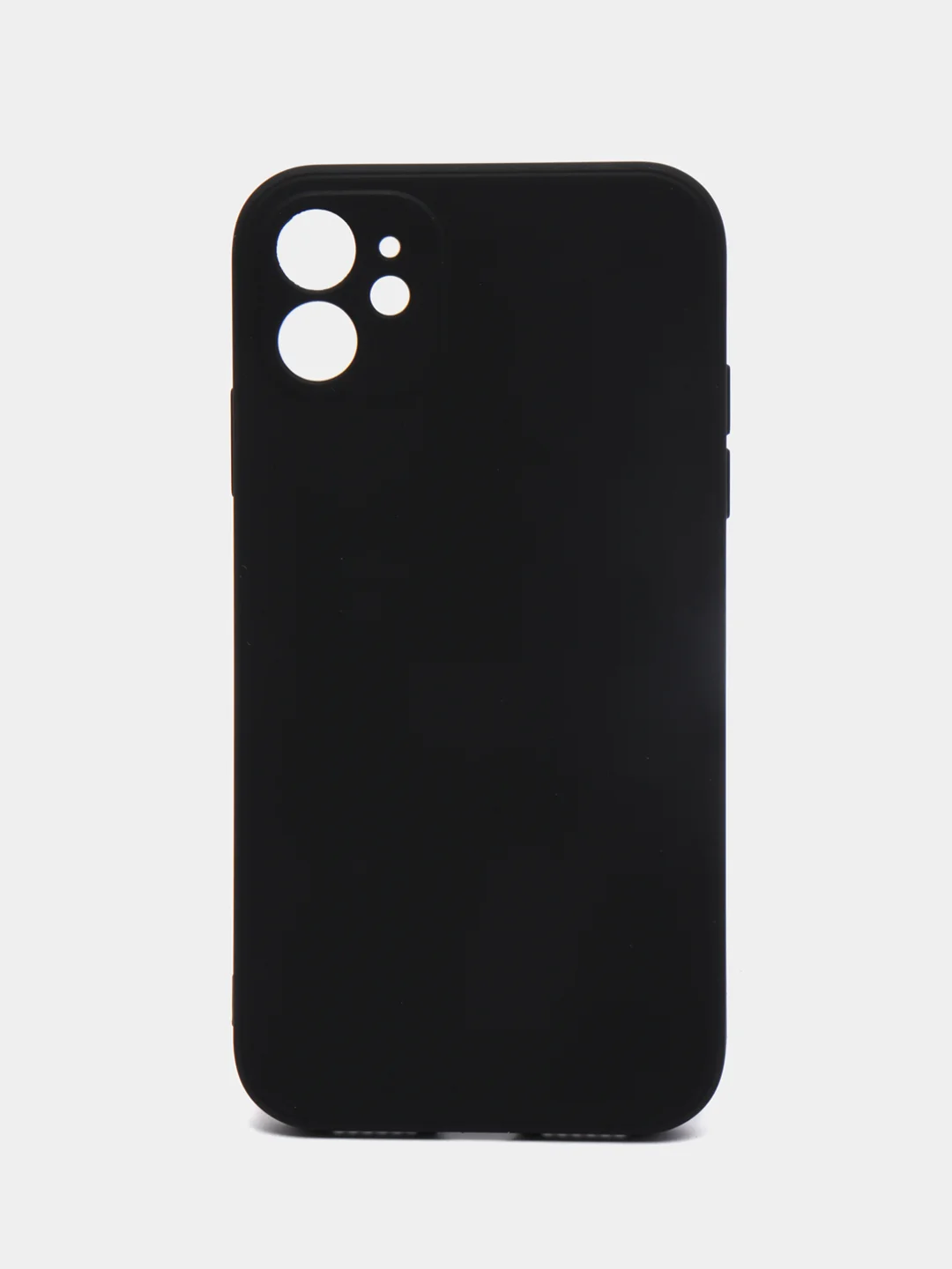 Черный чехол силиконовый для iPhone 7, 8 SE 2020, 11, 12, 13, Pro, Max, mini, защита камеры