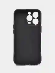 Черный чехол силиконовый для iPhone 7, 8 SE 2020, 11, 12, 13, Pro, Max, mini, защита камеры