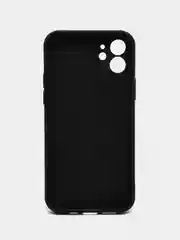 Черный чехол силиконовый для iPhone 7, 8 SE 2020, 11, 12, 13, Pro, Max, mini, защита камеры