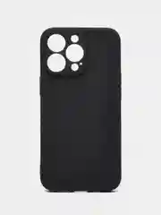 Черный чехол силиконовый для iPhone 7, 8 SE 2020, 11, 12, 13, Pro, Max, mini, защита камеры