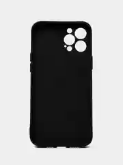 Черный чехол силиконовый для iPhone 7, 8 SE 2020, 11, 12, 13, Pro, Max, mini, защита камеры