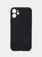 Черный чехол силиконовый для iPhone 7, 8 SE 2020, 11, 12, 13, Pro, Max, mini, защита камеры
