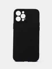 Черный чехол силиконовый для iPhone 7, 8 SE 2020, 11, 12, 13, Pro, Max, mini, защита камеры