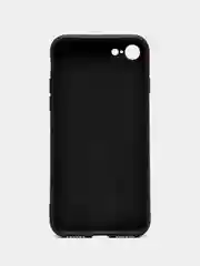 Черный чехол силиконовый для iPhone 7, 8 SE 2020, 11, 12, 13, Pro, Max, mini, защита камеры
