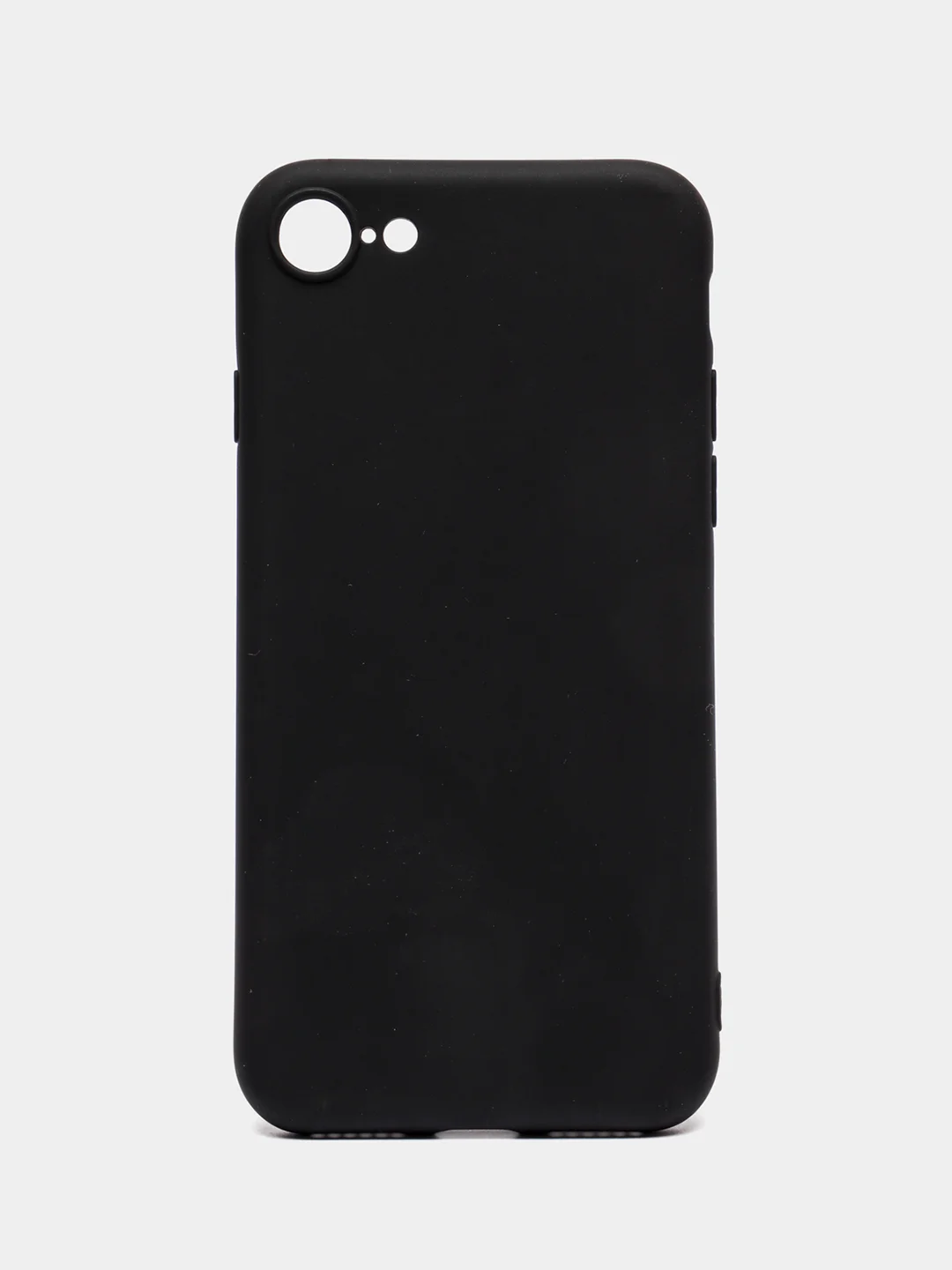 Черный чехол силиконовый для iPhone 7, 8 SE 2020, 11, 12, 13, Pro, Max, mini, защита камеры