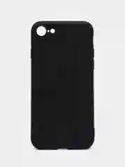 Черный чехол силиконовый для iPhone 7, 8 SE 2020, 11, 12, 13, Pro, Max, mini, защита камеры