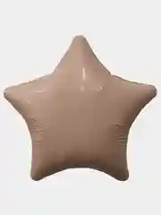 Светло-коричневый шар звезда фольгированный 19", 50 см