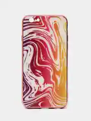 Оранжевый чехол iPhone 6/6s пластиковый абстракция