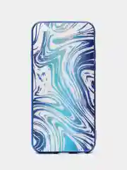 Голубой чехол iPhone 6/6s пластиковый абстракция