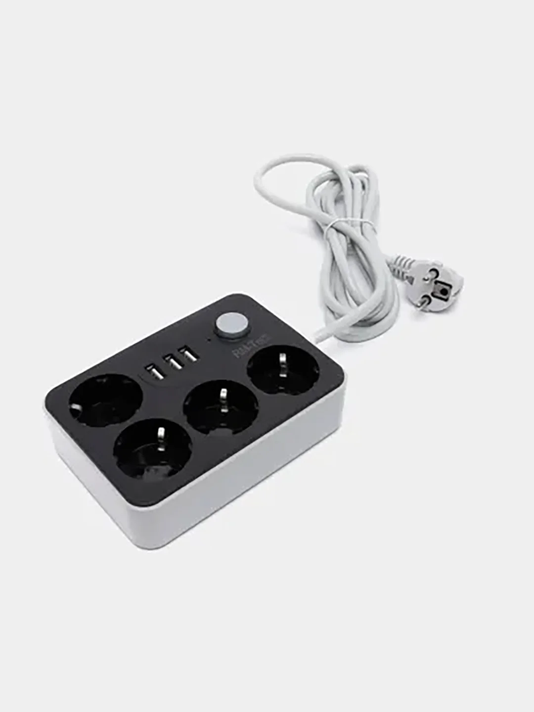 Черный удлинитель с USB разъемами фильтр сетевой