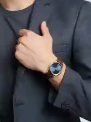 Золотой наручные мужские часы OLEVS