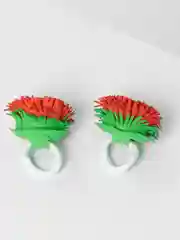 Коралловый резинки для волос с цветами из фоамирана