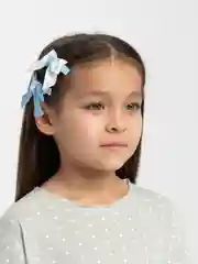 Голубой заколка-бант, 2 штуки
