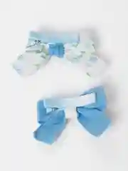 Голубой заколка-бант, 2 штуки