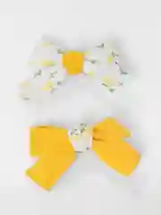 Желтый заколка-бант, 2 штуки