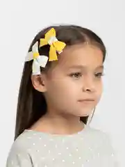 Желтый заколка-бант, 2 штуки