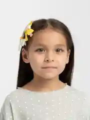 Желтый заколка-бант, 2 штуки