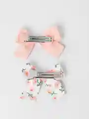 Розовый заколка-бант, 2 штуки