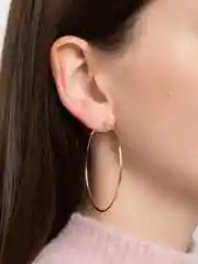 Золотой женские круглые серьги-кольца, золотые, серебряные, диаметр 2см, 3см, 4см, 5см, 6см, 7см