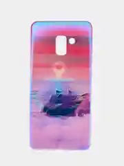 Лавандовый чехол Samsung Galaxy A8+ (A8 Plus), Самсунг Галакси А8+ (А8 Плюс) силиконовый с рисунком