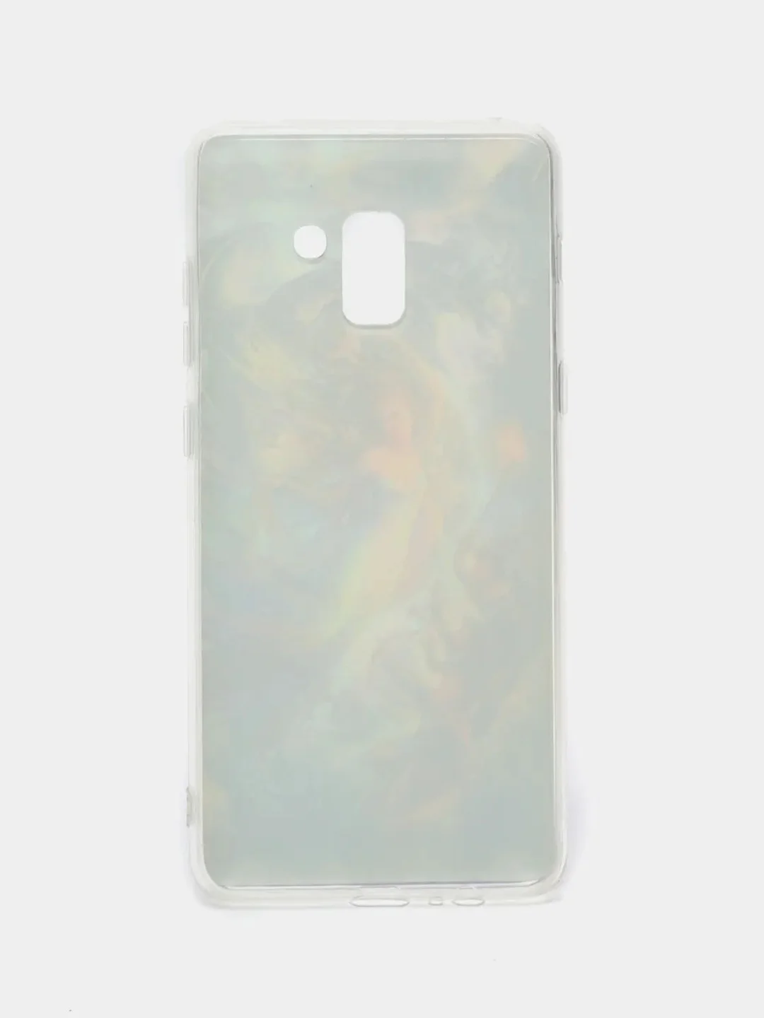 Голубой чехол Samsung Galaxy A8+ (A8 Plus), Самсунг Галакси А8+ (А8 Плюс) силиконовый с рисунком