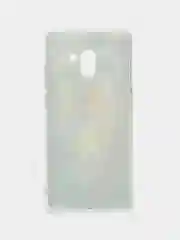 Голубой чехол Samsung Galaxy A8+ (A8 Plus), Самсунг Галакси А8+ (А8 Плюс) силиконовый с рисунком