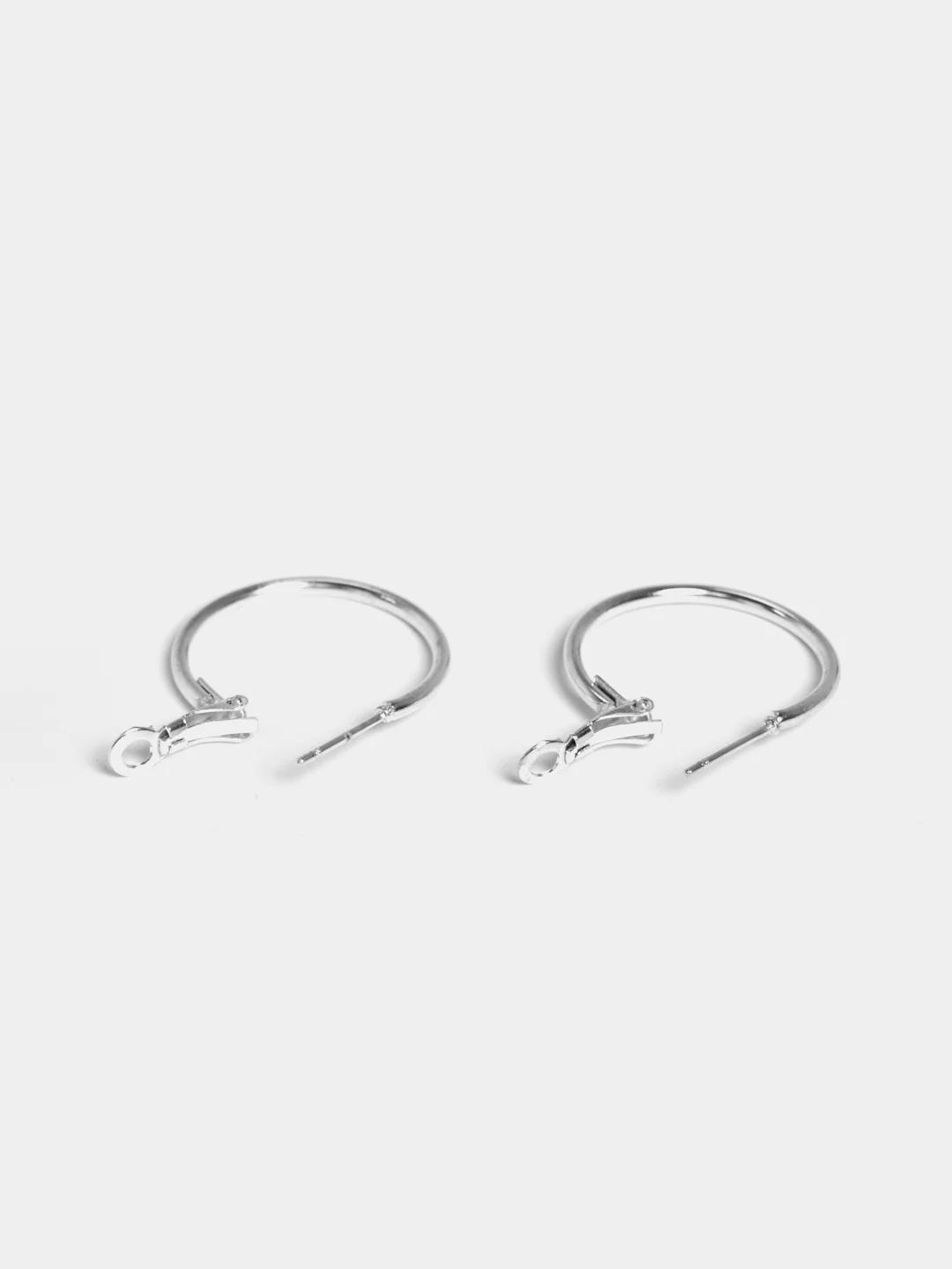 Серебряный женские круглые серьги-кольца, золотые, серебряные, диаметр 2см, 3см, 4см, 5см, 6см, 7см