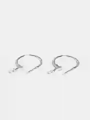 Серебряный женские круглые серьги-кольца, золотые, серебряные, диаметр 2см, 3см, 4см, 5см, 6см, 7см
