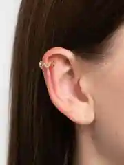 Кафф с фианитами "Zig Zag"