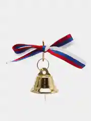 Колокольчик с бантиком и булавкой, "звонок " диаметр 25 мм