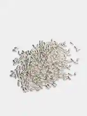 Серебряный бусины в форме риса, 3 х 6 мм