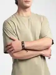 Аметистовый браслет плетенный