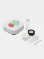 Белый контейнер для линз с кактусами