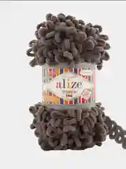 Кремовый alize Puffy Fine турецкая плюшевая пряжа, Ализе Пуффи Файн вязание руками 100 г 14,5 м