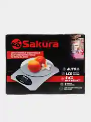 Серебряный весы кухонные Sakura SA-6055S, 5 кг