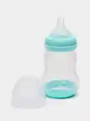 Бирюзовый молокоотсос ручной с бутылочкой (2 в 1)