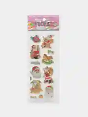 Фиолетовый наклейки новогодние объемные
