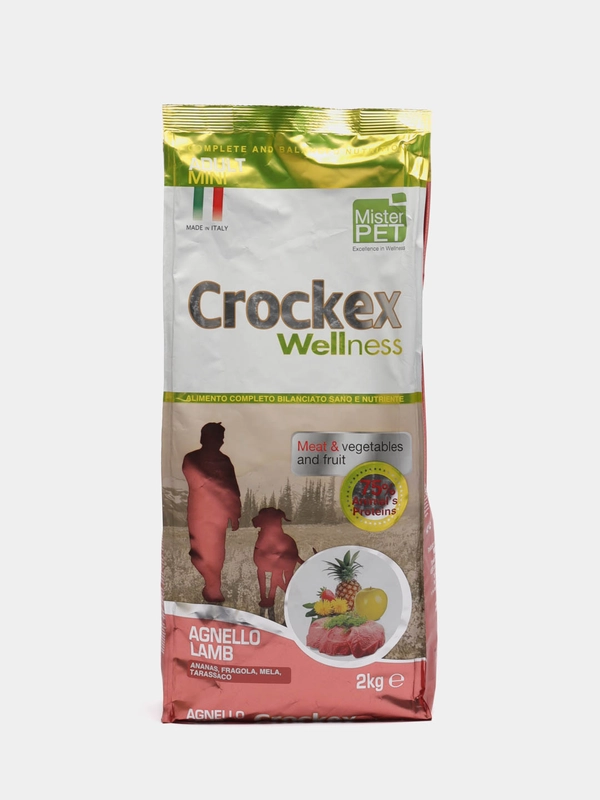 Корм сухой для собак мелких пород Crockex "Ягненок и рис", 2 кг
