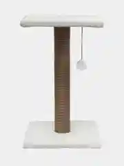 Белый когтеточка для кошек, с лежанкой, 30 х 30 х 50 см