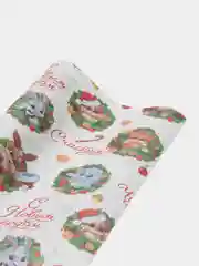 Серый меланж упаковочная новогодняя бумага, 50 х 70 см