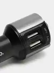 Серый металлик fm модулятор bluetooth + Автомобильное зарядное устройство Hoco E19 фм модулятор