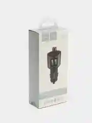 Серый металлик fm модулятор bluetooth + Автомобильное зарядное устройство Hoco E19 фм модулятор