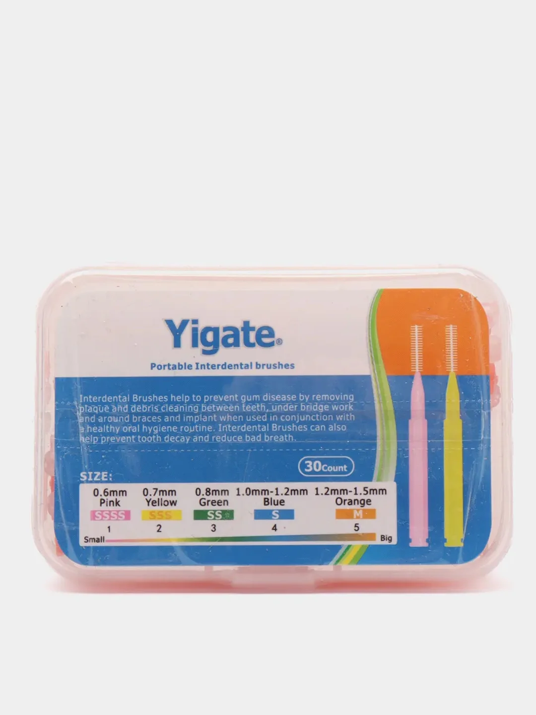 Ершики для зубов и брекетов Yigate, межзубные, 30 штук